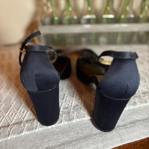 PM Collection Maura Navy Beaded Formal Heel. Size 7 1/2. 2 3/4” Heel - Picture 5 of 10